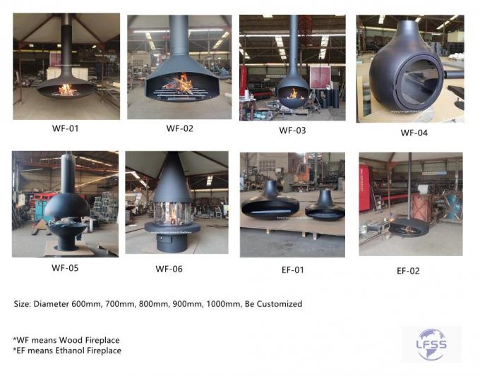 Caminha de madeira suspensa de aço interior pintura preta personalizada decorativa 1