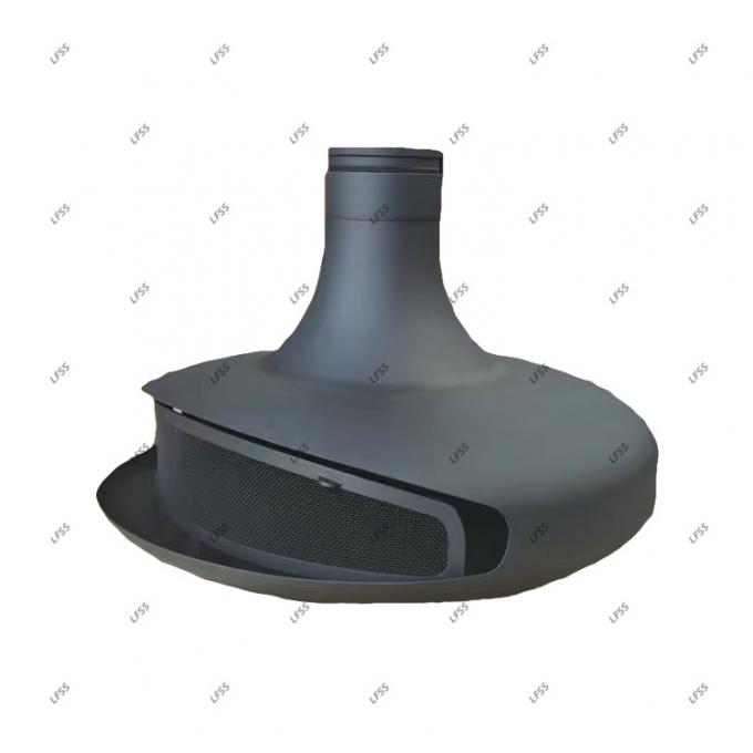 Caminha de madeira suspensa de aço interior pintura preta personalizada decorativa 22