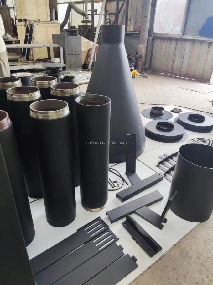 Alta qualidade Prata moderna estilo europeu Luxo vidro Arte Chaminé rotativo Móveis redondos de aço carbono 0