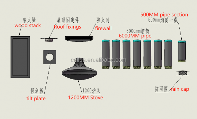 Madeira suspensa preta lareira ardendo lareira de telhado interior aço personalizado 7
