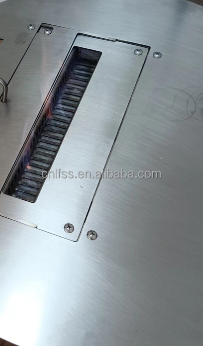 High Style Luxury Glass Art Furniture Rotating Fireplace Carbon High Grade Black Modern Steel Round Furniture (Furniture redondo de aço moderno e preto de alta qualidade) 9